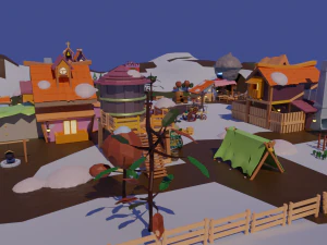 Village Pack-Flexible Modular 3D Model