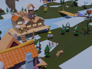 Village Pack-Flexible Modular 3D-Modell