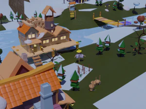 Village Pack-Flexible Modular 3D Model