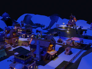 Village Pack-Flexible Modular 3D Model