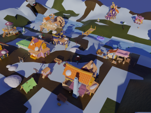 Village Pack-Flexible Modular 3D-Modell