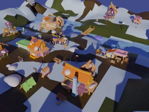 Village Pack-Flexible Modular 3D Model