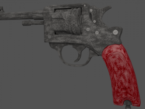1892 French revolver 3D Model