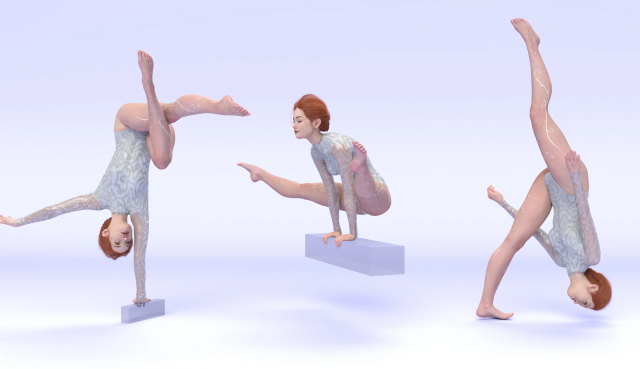Impossible gymnast - dance girl pose 3D daz by Loplasticien on