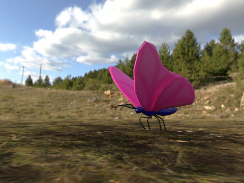 조작된 나비 3D 모델