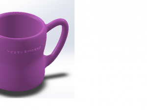 3D Cup-Mug Happy Birthday Modello 3D