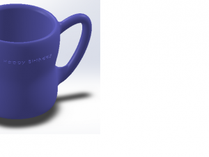 3D Cup-Mug Happy Birthday Modello 3D