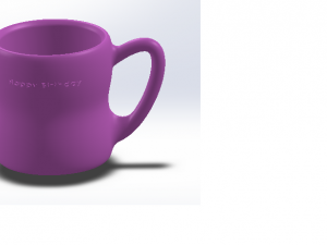 3D Cup-Mug Happy Birthday Modello 3D