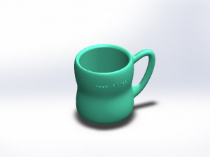 3D Cup-Mug Happy Birthday Modello 3D