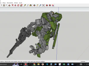 Su&iacute;te m&oacute;vel pasta gundam iron Modelo 3D