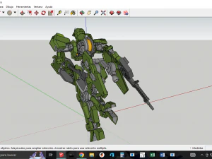 Su&iacute;te m&oacute;vel pasta gundam iron Modelo 3D