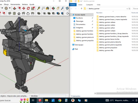 Destrua o artilheiro mini Modelo 3D