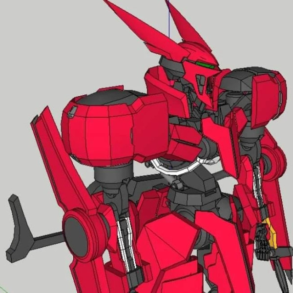 Grin gerde gundam iron 3D Model .c4d .max .obj .3ds .fbx .stl .blend 