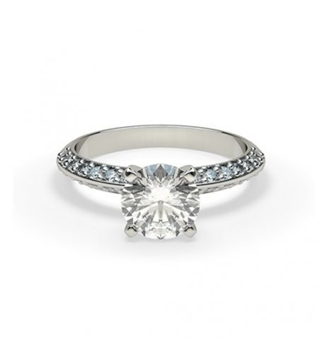 Engagement Ring and Render 3D Model .c4d .max .obj .3ds .fbx .stl .blend