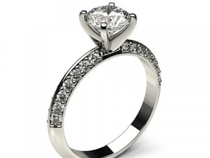 Engagement Ring and Render 3D Model