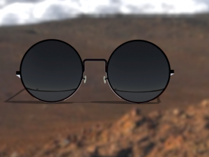 Black Cool Sun Glasses 3D Model