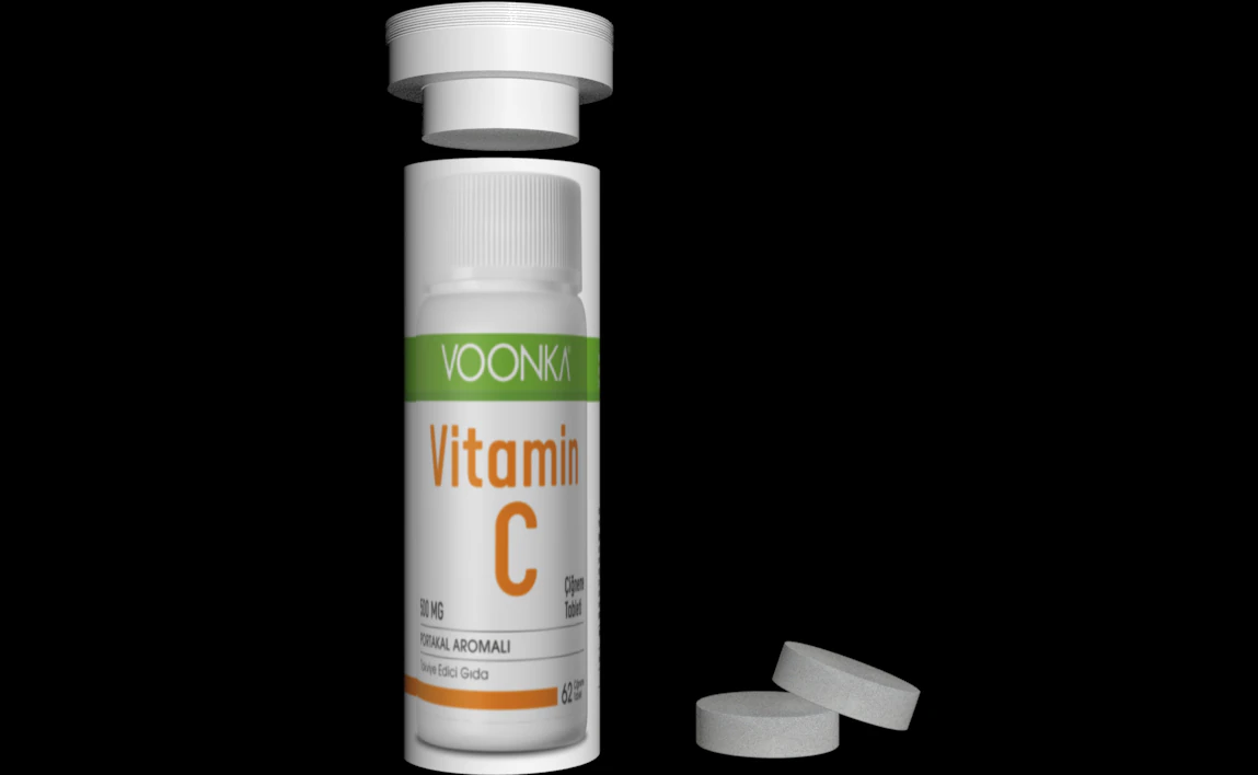 Vitamin C 3D Model .c4d .max .obj .3ds .fbx .stl .blend 