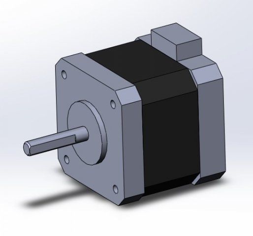 Electric Motor Nema 17 Modello 3D .c4d .max .obj .3ds .fbx .stl .blend 