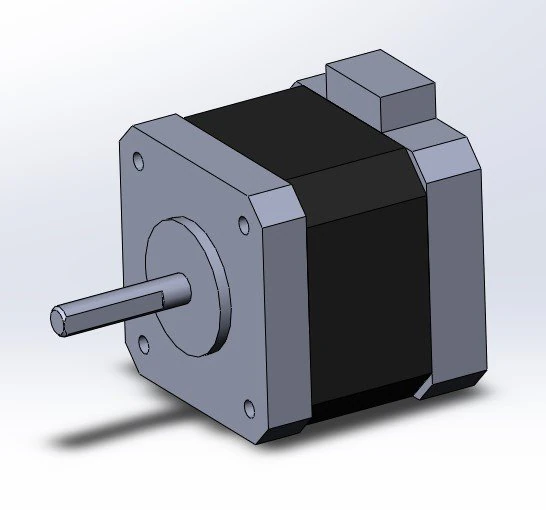 Electric Motor Nema 17 3D Model .c4d .max .obj .3ds .fbx .stl .blend 