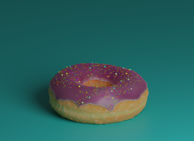 Donut 3D Model .c4d .max .obj .3ds .fbx .stl .blend 