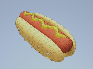 Hotdog loe poly 3D 模型