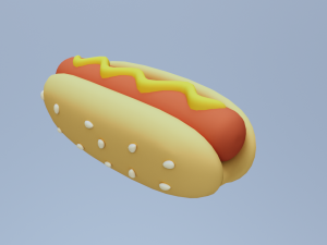 Hotdog loe poly 3D Model