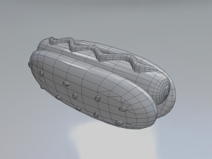 Hotdog loe poly 3D 模型