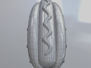Hotdog loe poly 3D 模型