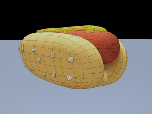 Hotdog loe poly 3D 模型
