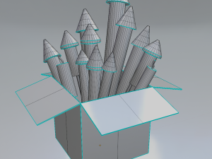 FIREWORKS BOX Low-poly Modelo 3D