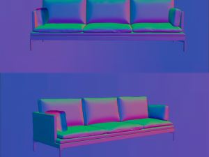 Stylish modern sofa 3D Model