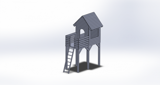 Kids Playhouse 3D Model .c4d .max .obj .3ds .fbx .stl .blend 