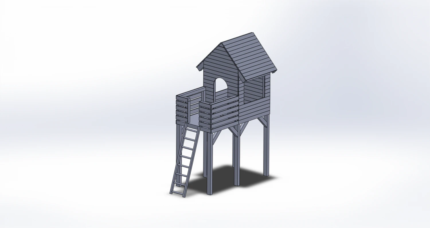 Kids Playhouse 3D Model .c4d .max .obj .3ds .fbx .stl .blend 