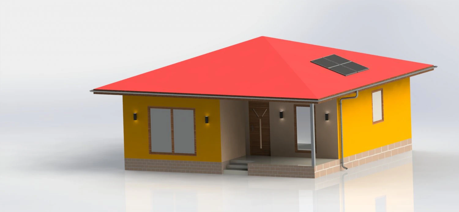 Prefabricated House 3D Model .c4d .max .obj .3ds .fbx .stl .blend 