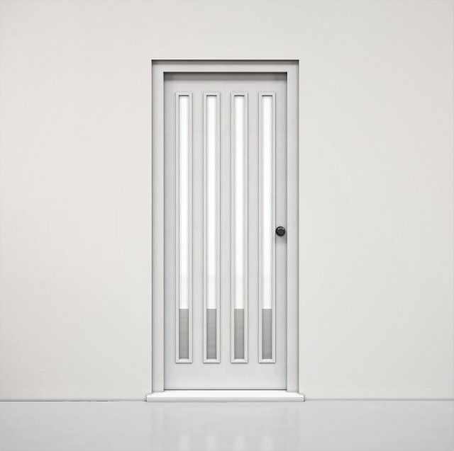 Modern Door 03-msk 3D Модель .c4d .max .obj .3ds .fbx .stl .blend 