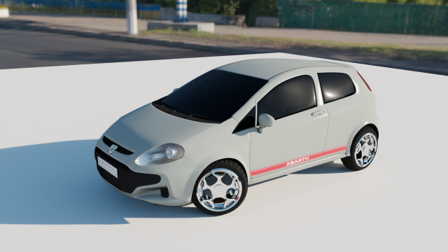 Fiat 500 Abarth 3D Model .c4d .max .obj .3ds .fbx .stl .blend 