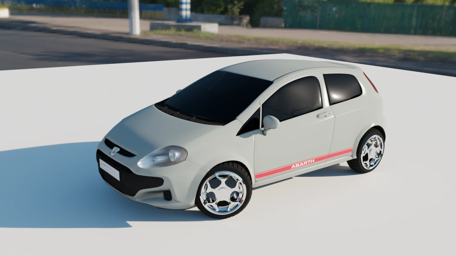 Fiat 500 Abarth 3D Model .c4d .max .obj .3ds .fbx .stl .blend 