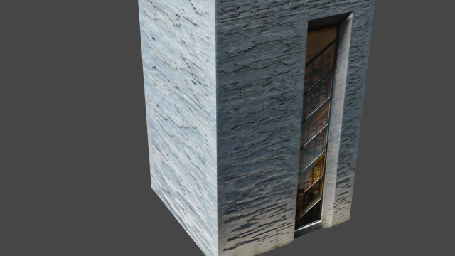 Building made directly in the texture 3D Model .c4d .max .obj .3ds .fbx .stl .blend 