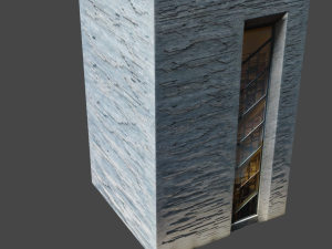Building made directly in the texture 3D-Modell