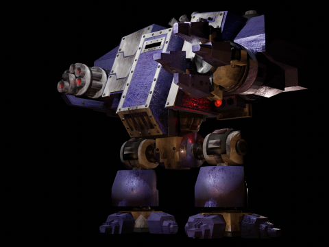 Custom 3D Mech Model with Exclusive Textures 3D Модель