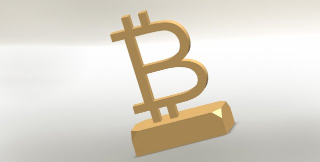 Bitcoin 3D Print Model .c4d .max .obj .3ds .fbx .stl .blend 