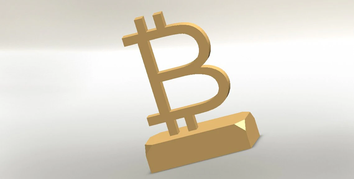 Bitcoin 3D Print Model .c4d .max .obj .3ds .fbx .stl .blend 