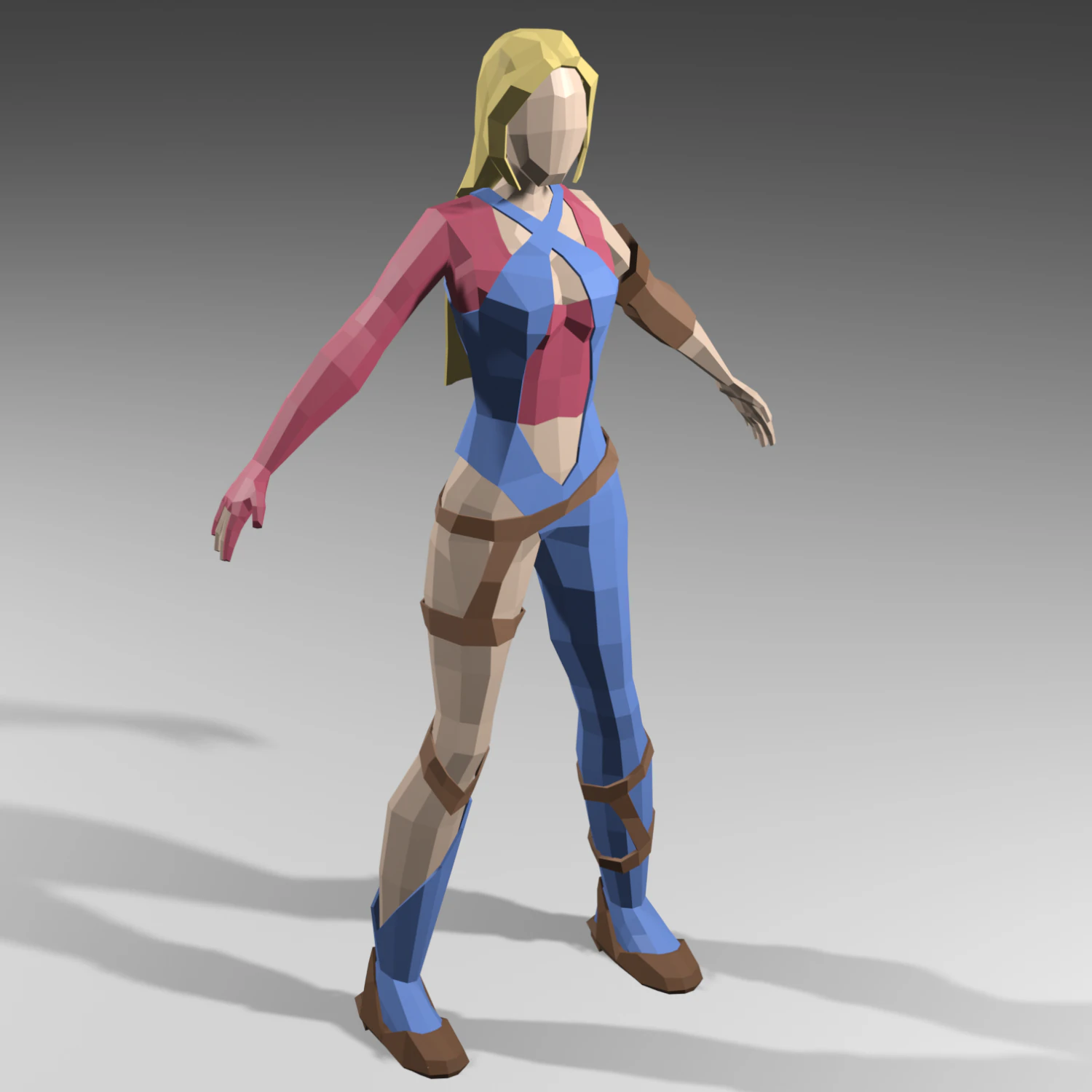 3D Low poly Scout RPG 3D Model .c4d .max .obj .3ds .fbx .stl .blend 