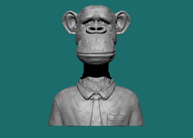 BROAD APE NFT MONKEY 3D Model .c4d .max .obj .3ds .fbx .stl .blend 