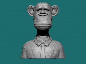BROAD APE NFT MONKEY 3D Model
