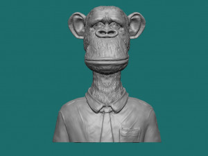 BROAD APE NFT MONKEY 3D Model