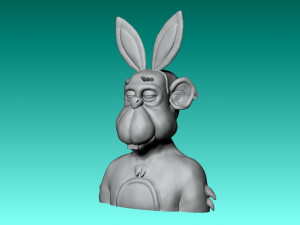 BUNNY APE NFT 3D print model 3D Model