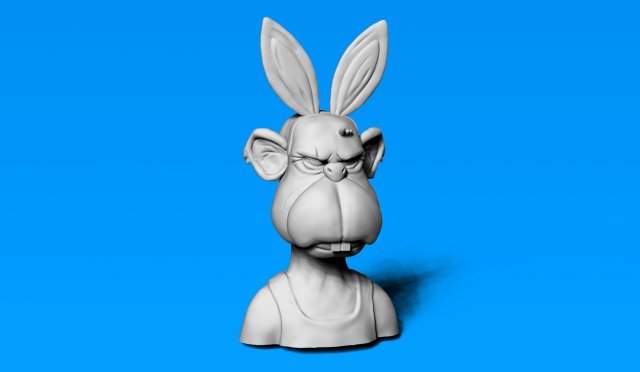 BUNNY APE NFT 3D print model 3D Модель .c4d .max .obj .3ds .fbx .stl .blend 