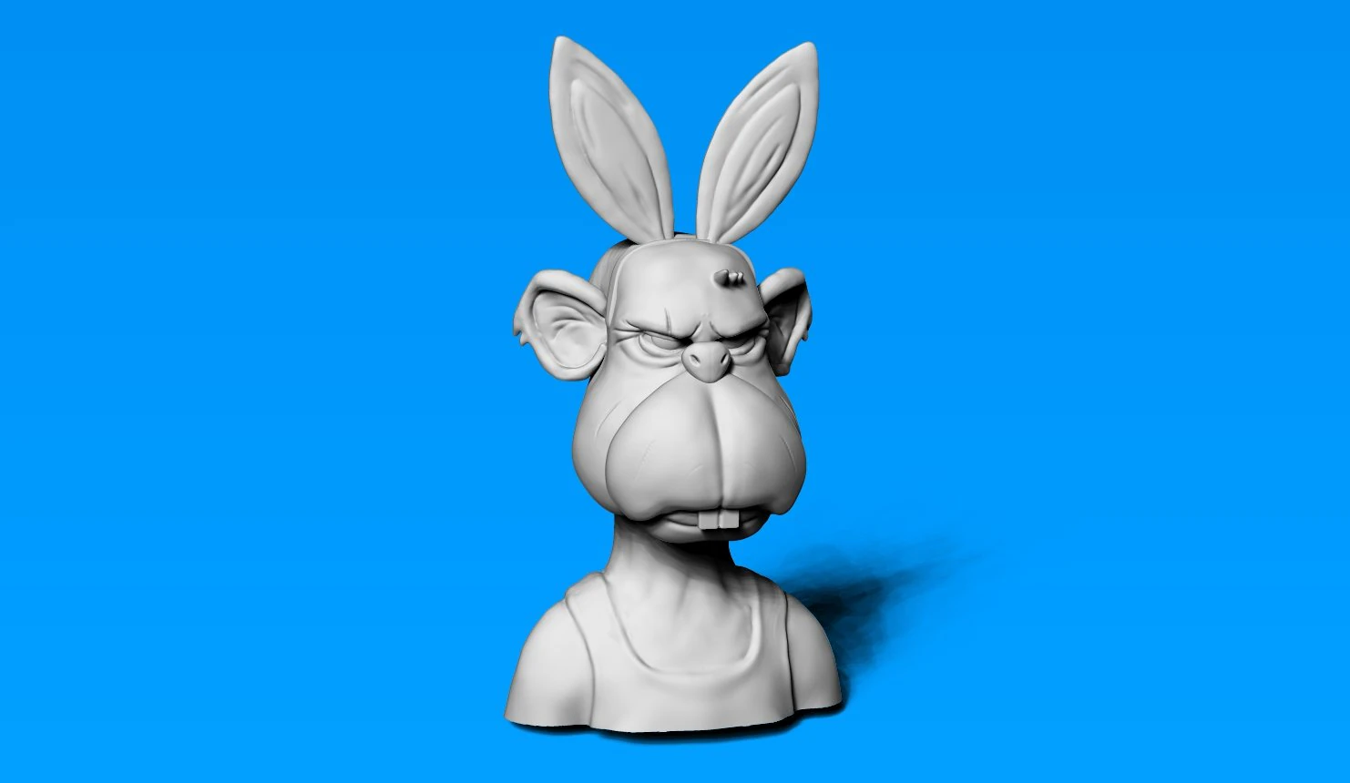 BUNNY APE NFT 3D print model 3D Model .c4d .max .obj .3ds .fbx .stl .blend