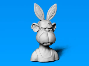 Modelo de impress&atilde;o 3D BUNNY APE NFT Modelo 3D